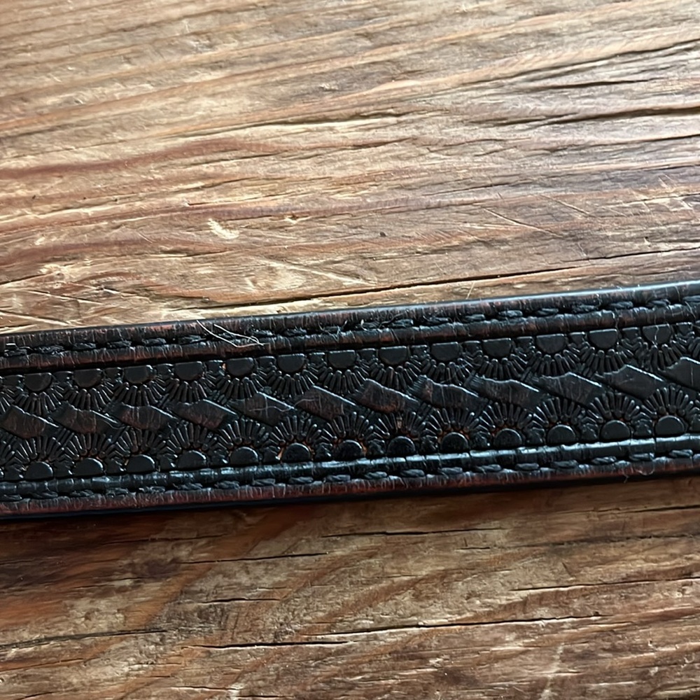 Roper Brown Leather and Rinestone Women’s Belt - Picture 7 of 9